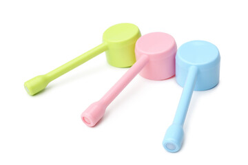 Colored plastic pharmaceutical medical throat sprayers