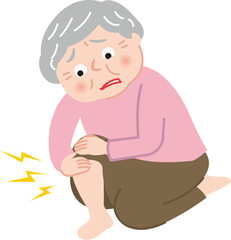 シニア女性膝痛