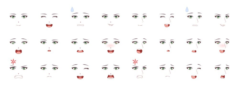 Download The Anime Characters Have Different Faces