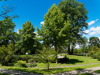 Parc naturel et jardin botanique du Spa ou Thermes Balinea de Bad Bellingen im Markgräflerland (Bade-Wurtemberg)