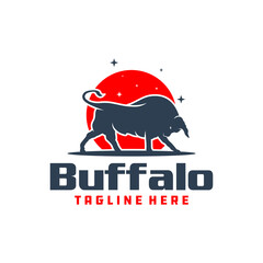 mountain bull animal logo