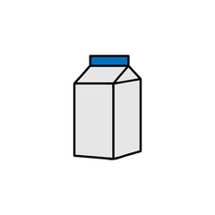 Milk carton icon image. Web design, mobile app.