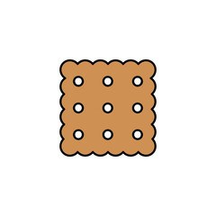 Health cracker. Cookie icon. Flat Vector illustration