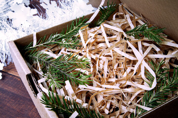 Online shopping Christmas gift Bank spruce in a box