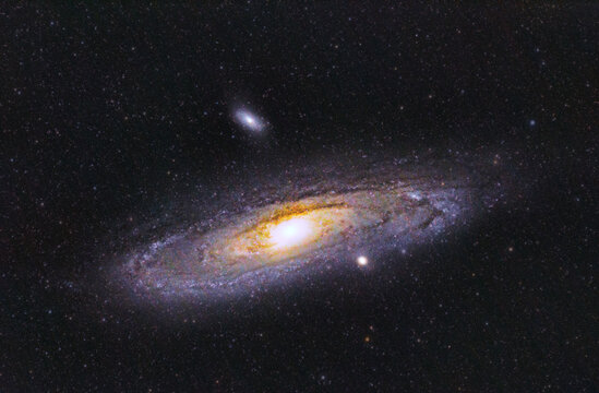 Andromeda Galaxy Colorful Space Picture in High Resolution