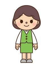 Fototapeta premium 直立 社員 女性
