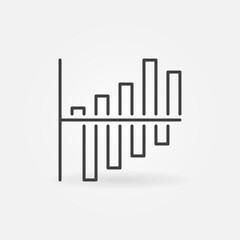 Vector Bar Chart linear vector concept icon or logo element
