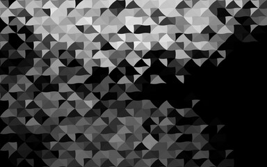 Dark Silver, Gray vector layout with lines, triangles. Abstract gradient illustration with triangles. Pattern can be used for websites.