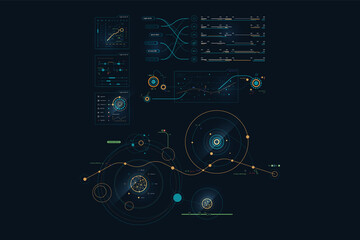 vector infographics about space and planets