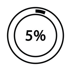 Progress bar and loading icons 5 percent