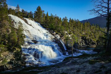 Norwegian waterfall long exposure