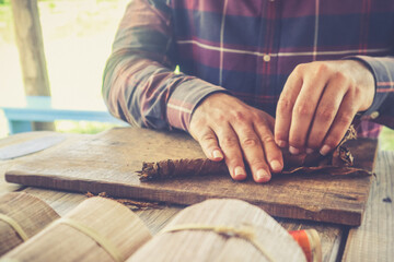 Rolling Cigars in Vinales cuba