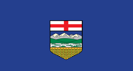 flag  of Alberta vector illustration - obrazy, fototapety, plakaty