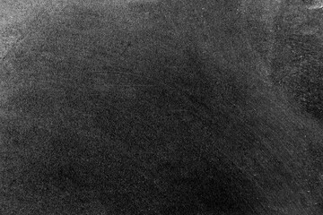 Grunge white color chalk textured on blank blackboard background with copy space