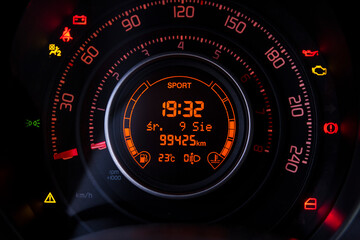 Car speedometer dashboard digital meter