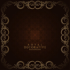 Decorative frame design royal background