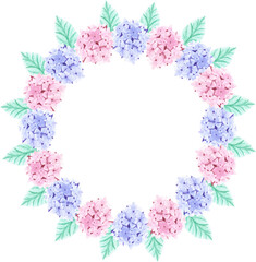 Obraz na płótnie Canvas Hydragea Flower wreath