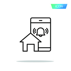 Home Security icon vector isolated on white background.