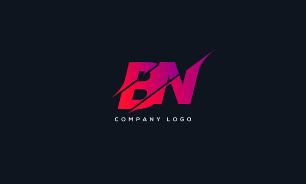 BN Letter Logo Design Template Vector