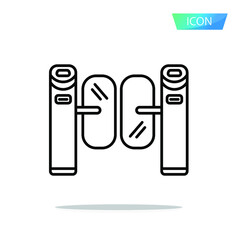 subway turnstile icon vector isolated on white background.