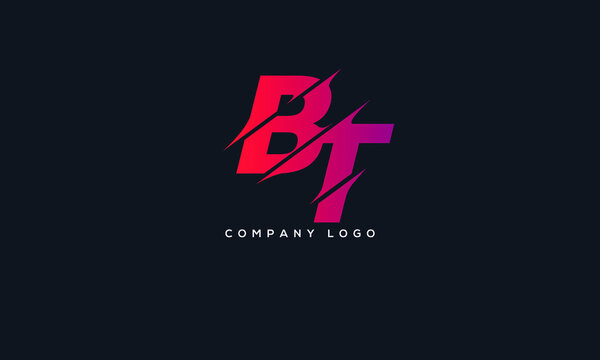 BT Letter Logo Design Template Vector