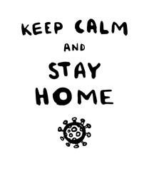 Coronavirus covid-19 calligraphic hand written vector isolated lettering illustrations for quarantine design. Eps10.