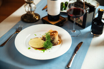 Spanish dish rabo de toro oxtail stewed in wine