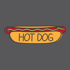 hot dog icon- vector illustration