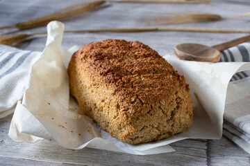 fresh baked oat bread