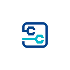 logo of two wrenches in a square