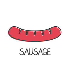 sausage concept icon- vector illustration