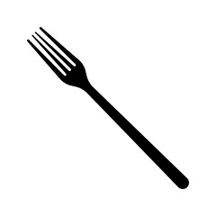 fork icon vector. silhouette illustration of dinner fork for any purposes.