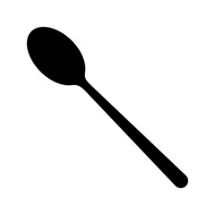 spoon icon vector. silhouette illustration of tablespoon for any purposes