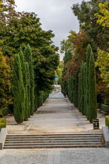 gardens of the Retiro Park in the city of Madrid, Spain