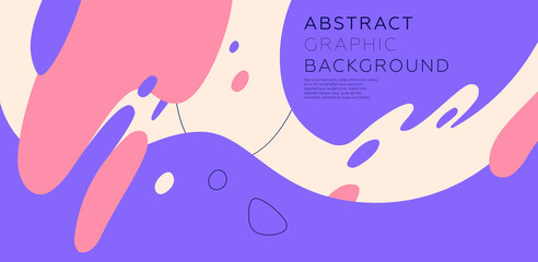 Abstract background with beautiful liquid fluid geometric elements for posters, placards and brochures. Eps10 vector illustration.