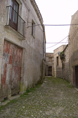Fototapeta na wymiar Medieval street in Erice, Sicily region, Italy