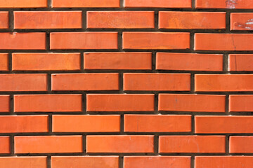 Obraz premium red wall, brick in a row