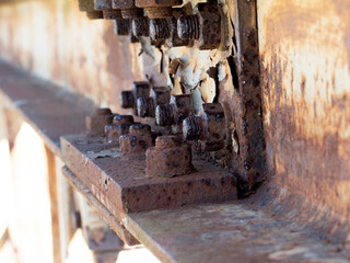 rusted bolt steel bridge