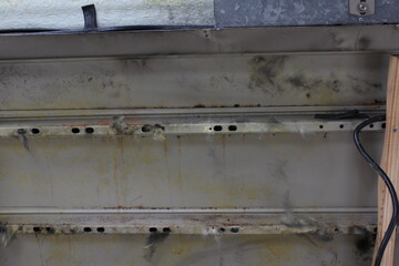 Restoration of old cmaping car, oldtimer