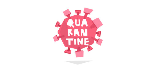 Virus pollution concept illustration for medical banners and Stay home and quarantine posters backgrounds design. Eps10 vector illustration
