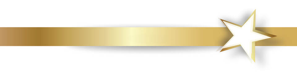 Gold Stern Band Banner Weihnachten 