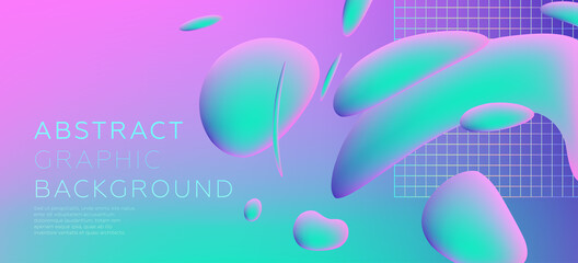 Abstract background with beautiful liquid fluid geometric elements for posters, placards and brochures. Eps10 vector illustration.