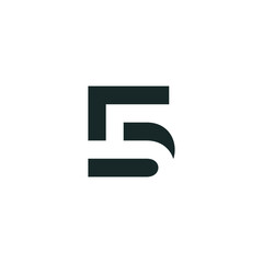 5 number 55 logo vector abstract  icon illustrations