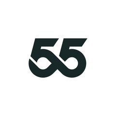 5 number 55 logo vector abstract  icon illustrations