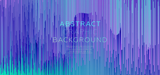 Minimal background with gradient color lines. Geometric trendy design. Pixel sorting glitch style. Eps10 vector illustration