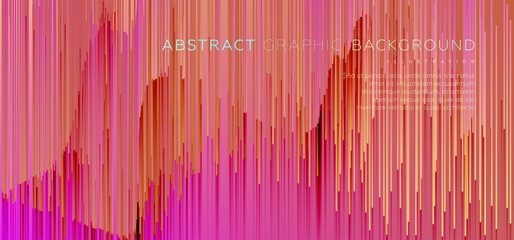 Minimal background with gradient color lines. Geometric trendy design. Pixel sorting glitch style. Eps10 vector illustration