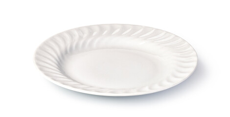 white plate on a white background