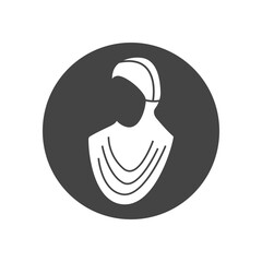 Hijab icon graphic design illustration vector isolated