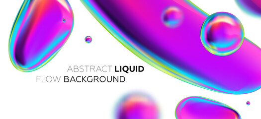 Abstract background with beautiful liquid fluid geometric elements for posters, placards and brochures. Eps10 vector illustration.