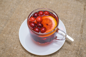 Delicious and healthy freshly made berry tea
